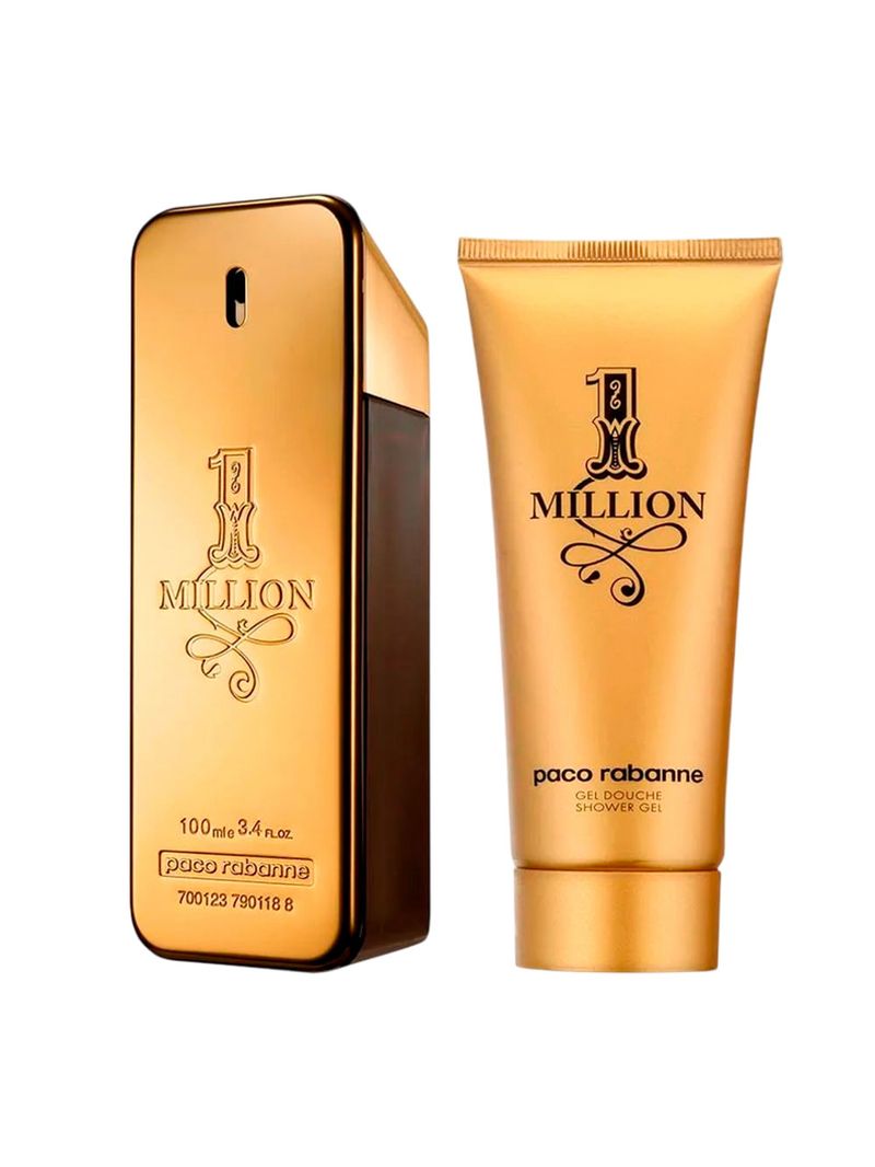Kit Rabanne 1 Million Gold Masculino - EDP 100ml + Shower Gel 100ml