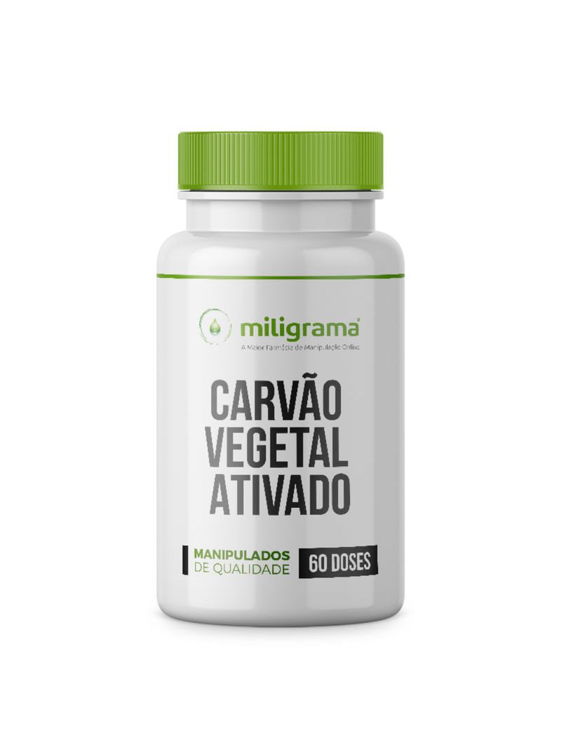 Carvão vegetal ativado 500mg 60 doses