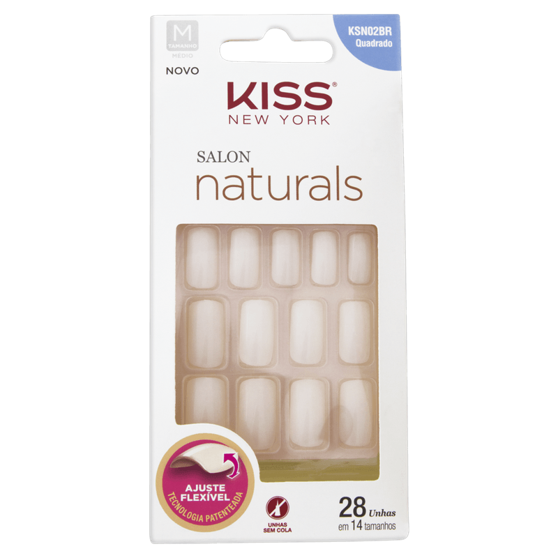 Unha Post Kiss Ny Salon Natural Médio Quad - New York Style