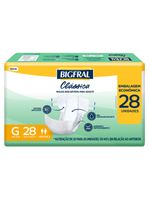 Fralda Geriátrica Clássica Bigfral - Tamanho G - 28 unidades - Novo Modelo