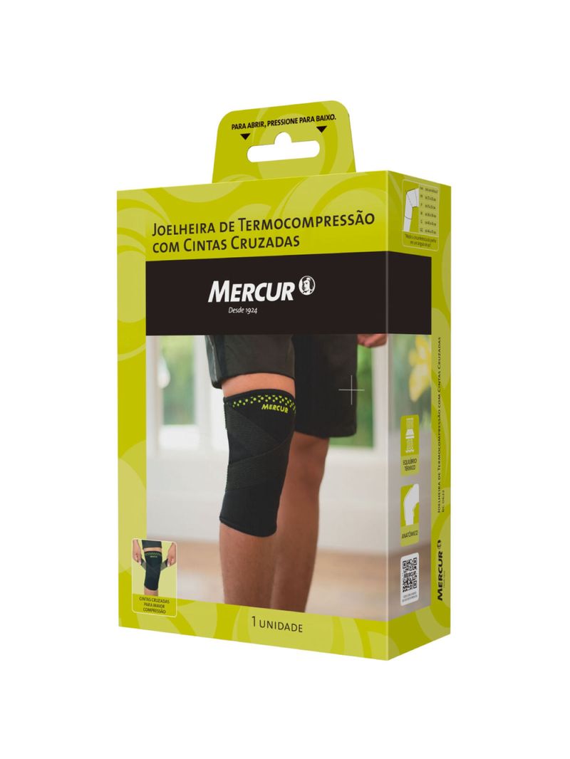Joelheira de Termocompressão com Cintas Cruzadas Mercur - Tamanho P