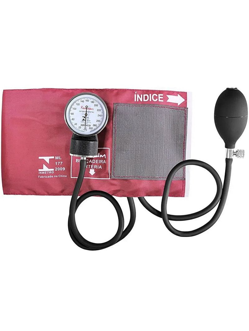 Aparelho de Pressão sem Estetoscópio Premium Adulto Vinho