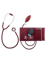 Conjunto Aparelho Pressão Nylon + Estetoscópio Duplo Vinho CJ0746