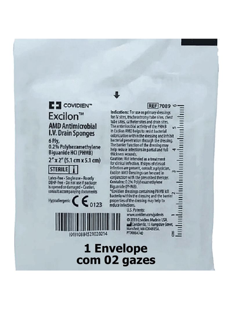 Excilon AMD Compressa 5X5cm Covidien - unidade