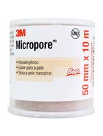 Fita Médica Microporosa Micropore 3M Bege 50mmx10m - unidade