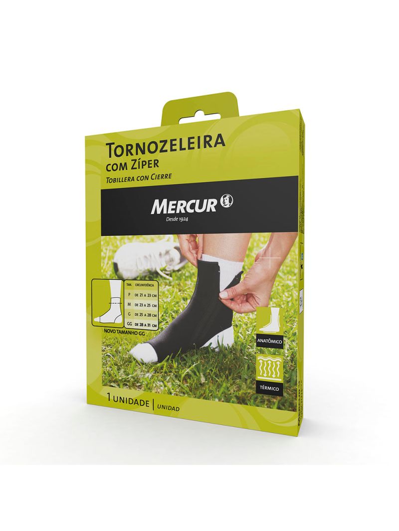Tornozeleira com Zíper Mercur Bilateral Tam G - unidade