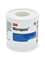 Fita Médica Microporosa Micropore 3M - Branca - 50mm x 10m
