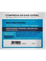 Compressa Gaze Neve Estéril 13 fios 10x10cm - 10 compressas
