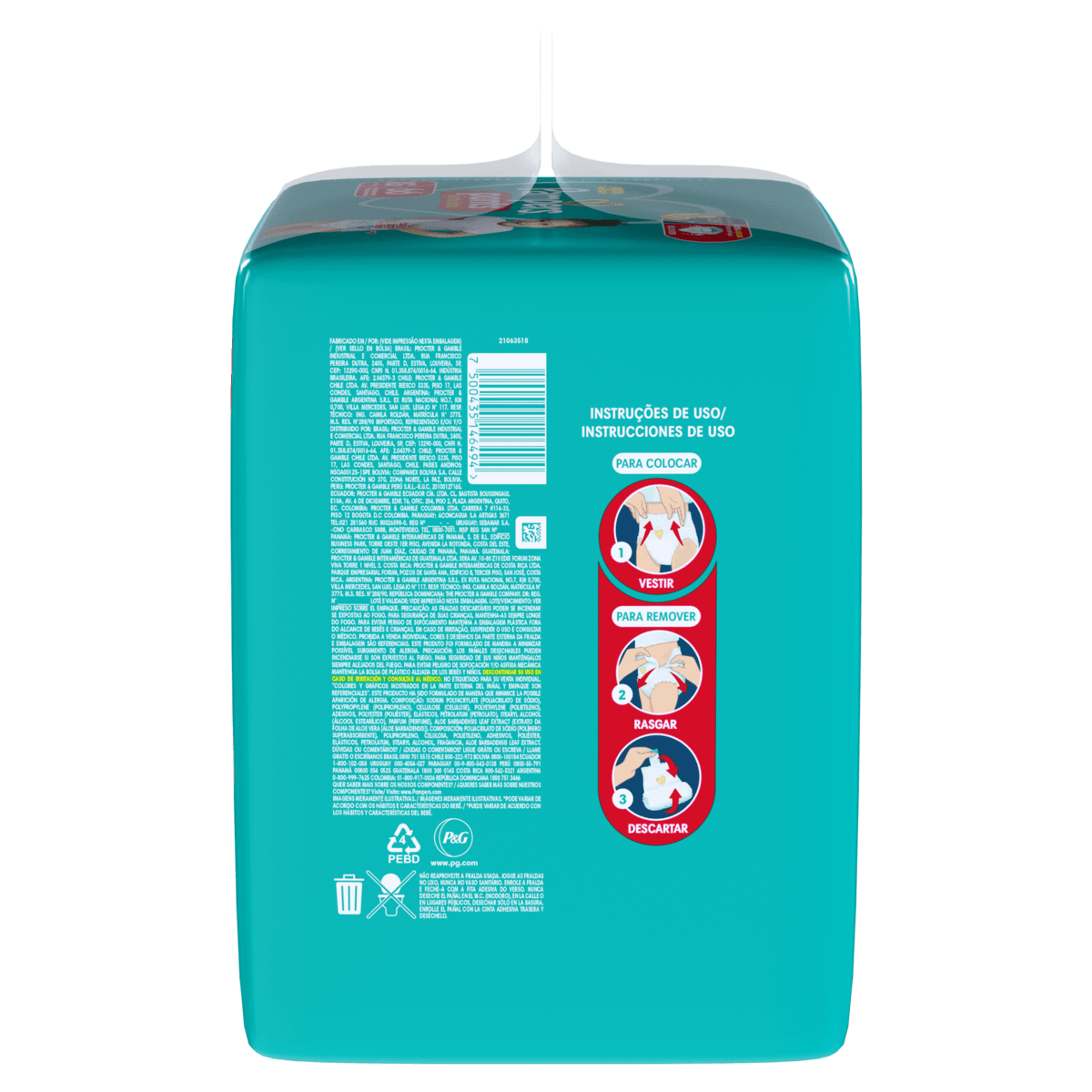 Fralda Pampers Pants Ajuste Total XG 66 Unidades 12h Proteção