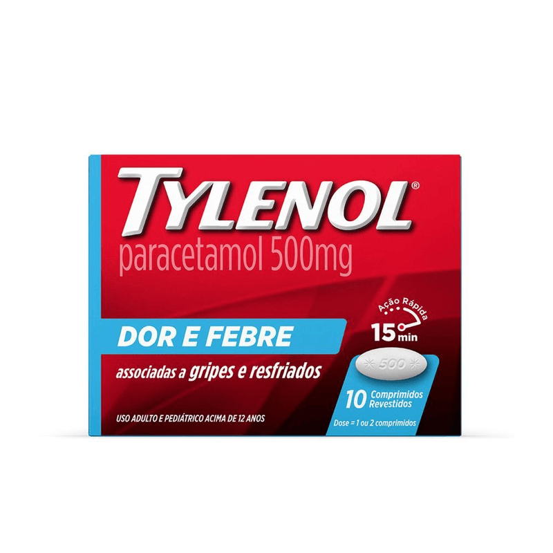 Tylenol Dor e Febre 500mg 10 Comprimidos - Kenvue