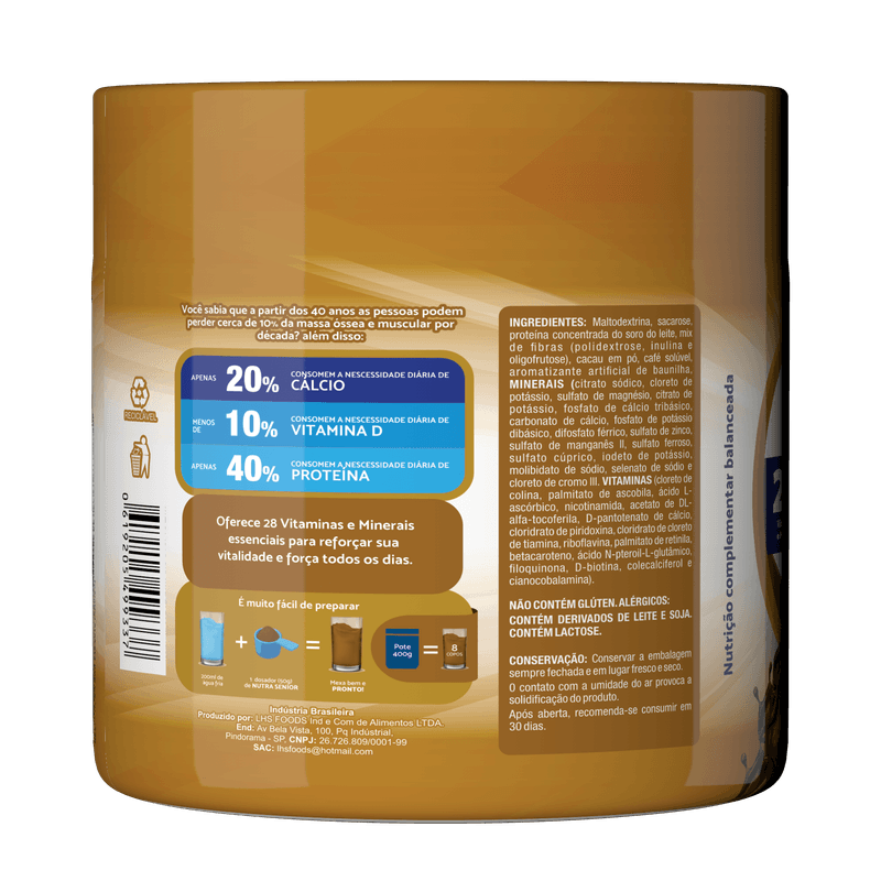 Nutra Senior Adulto 50+ Cappuccino 400g NutraMilk