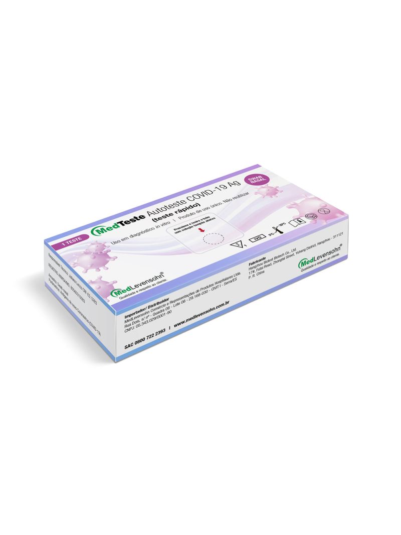 Kit Autoteste COVID-19 Antígeno Nasal  3 unidades Medteste