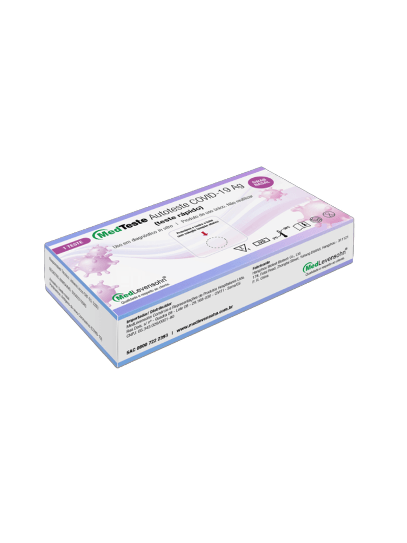 Kit Autoteste COVID-19 Antígeno Nasal  2 unidades Medteste