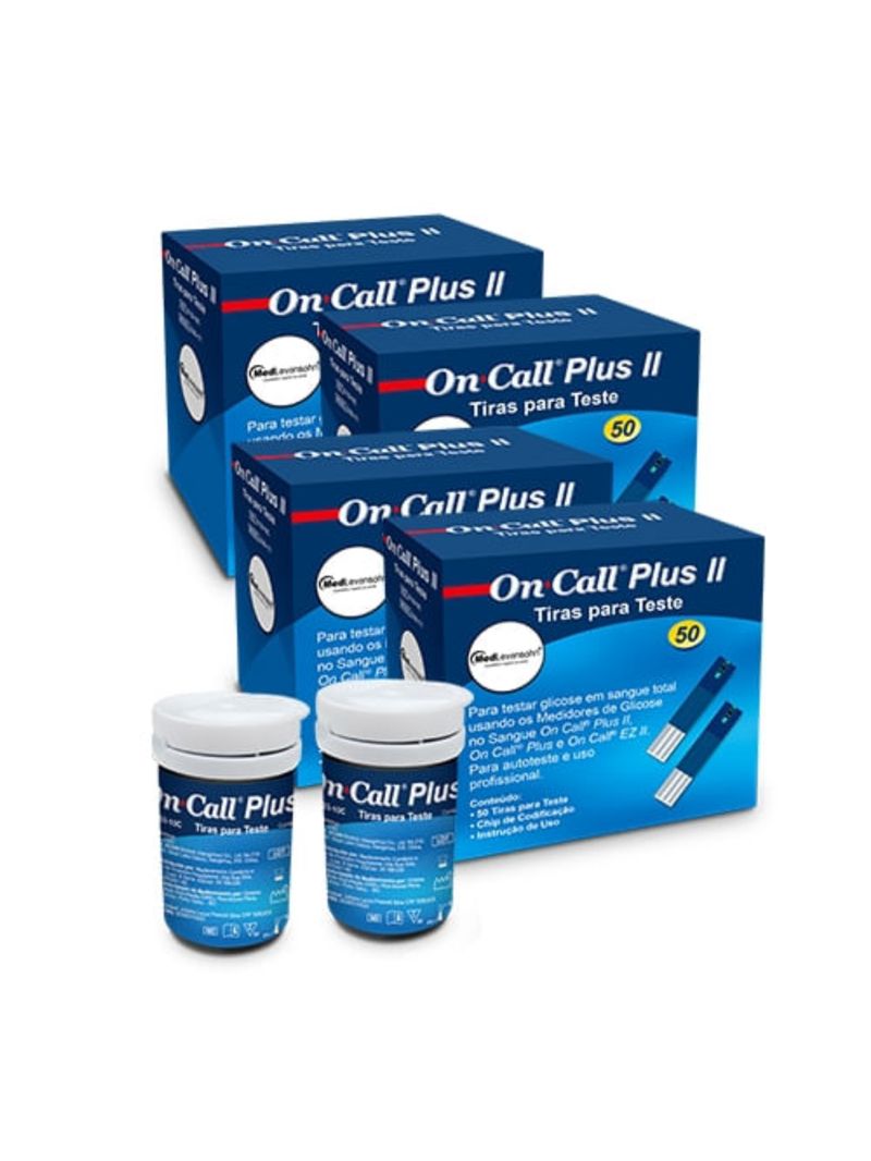 200 Tiras de Glicose On Call Plus II