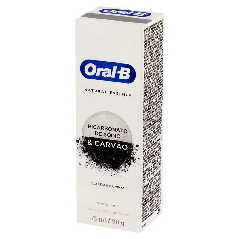 Creme Dental com Flúor Bicarbonato de Sódio e Carvão Crystal Mint