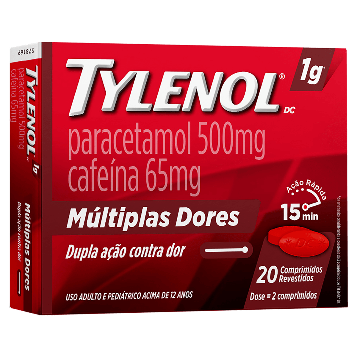 Tylenol DC 20 Comprimidos - Kenvue - Drogaria Rosário