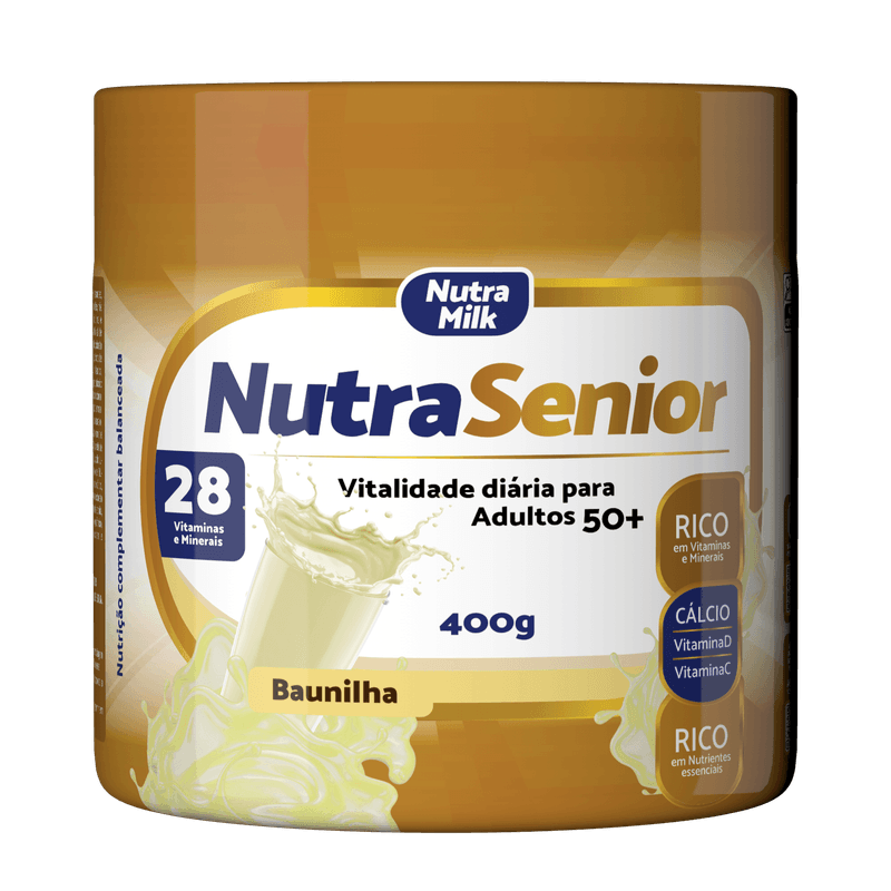 Kit: Nutra Senior Adulto 50+ Baunilha 400g NutraMilk 2 Uni
