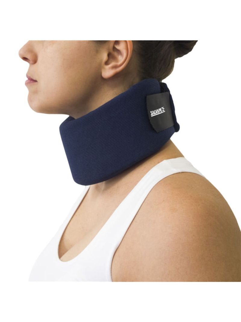 Colar Cervical Espuma c/ Reforço Interno Azul Tam G SalvaPé