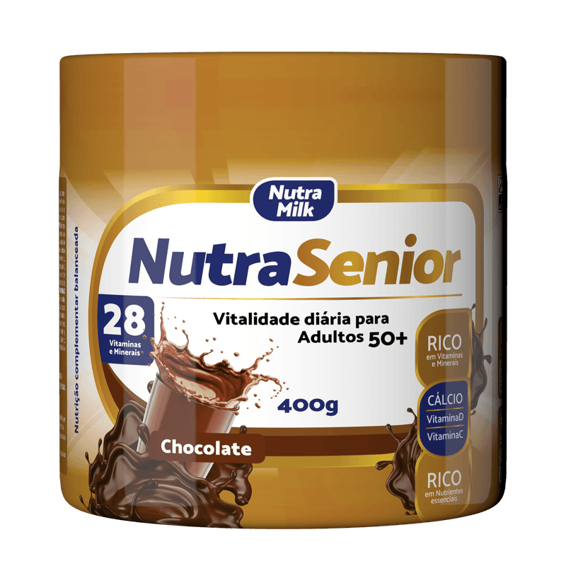 Kit: Nutra Senior Adulto 50+ Chocolate 400g NutraMilk 2 Uni