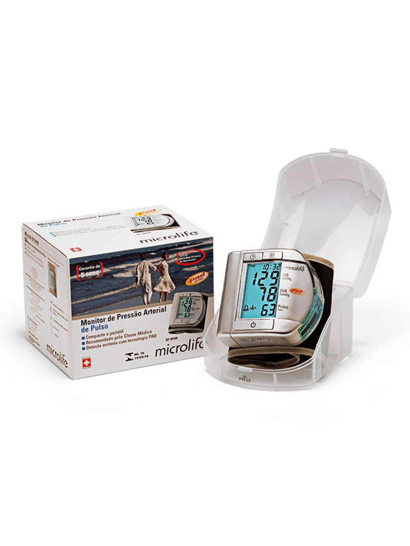 Aparelho de Pressão Arterial de Pulso Prata BPW100 Microlife