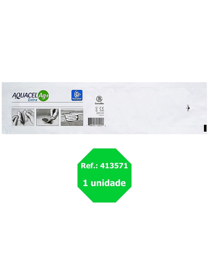 Curativo Aquacel AG+ Extra CONVATEC 2x45cm Fita - unidade