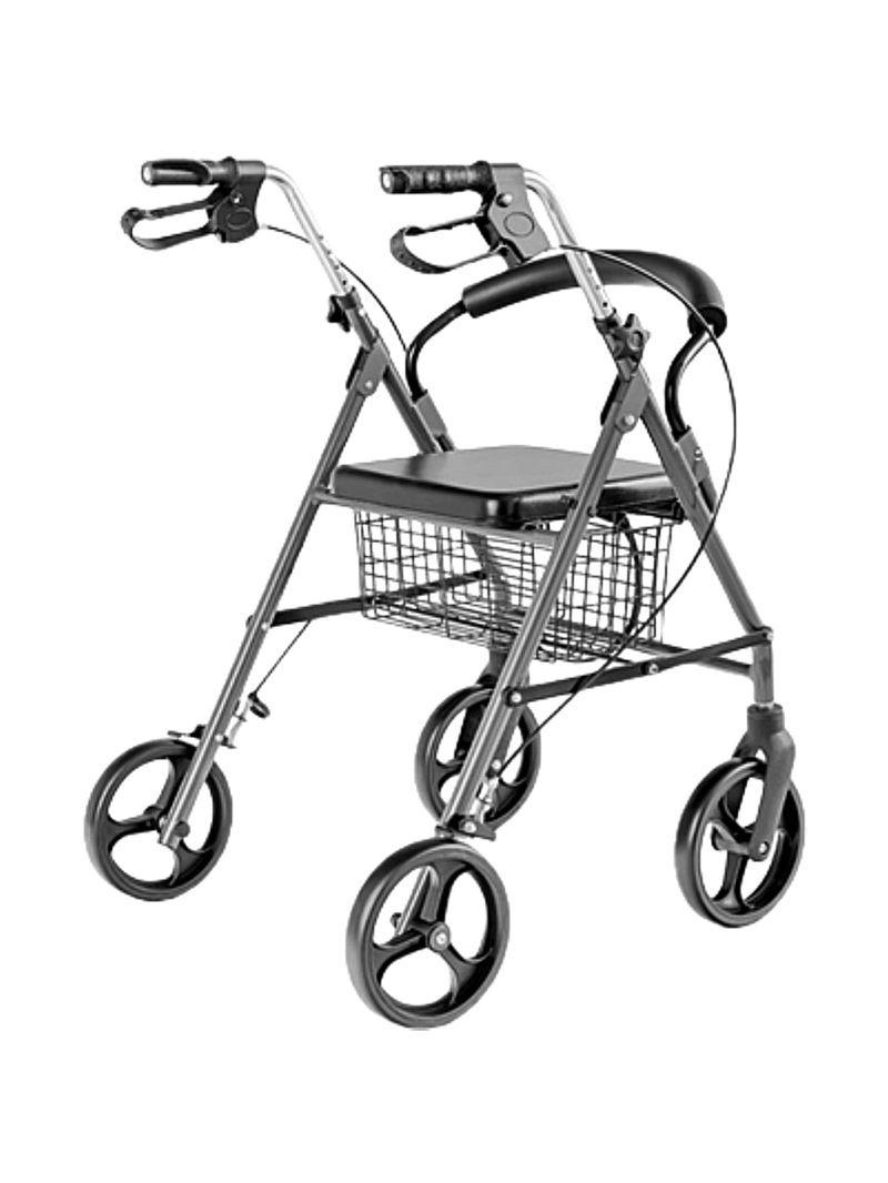 Andador 4 Rodas SC302 Dobrável em Alumínio com Assento
