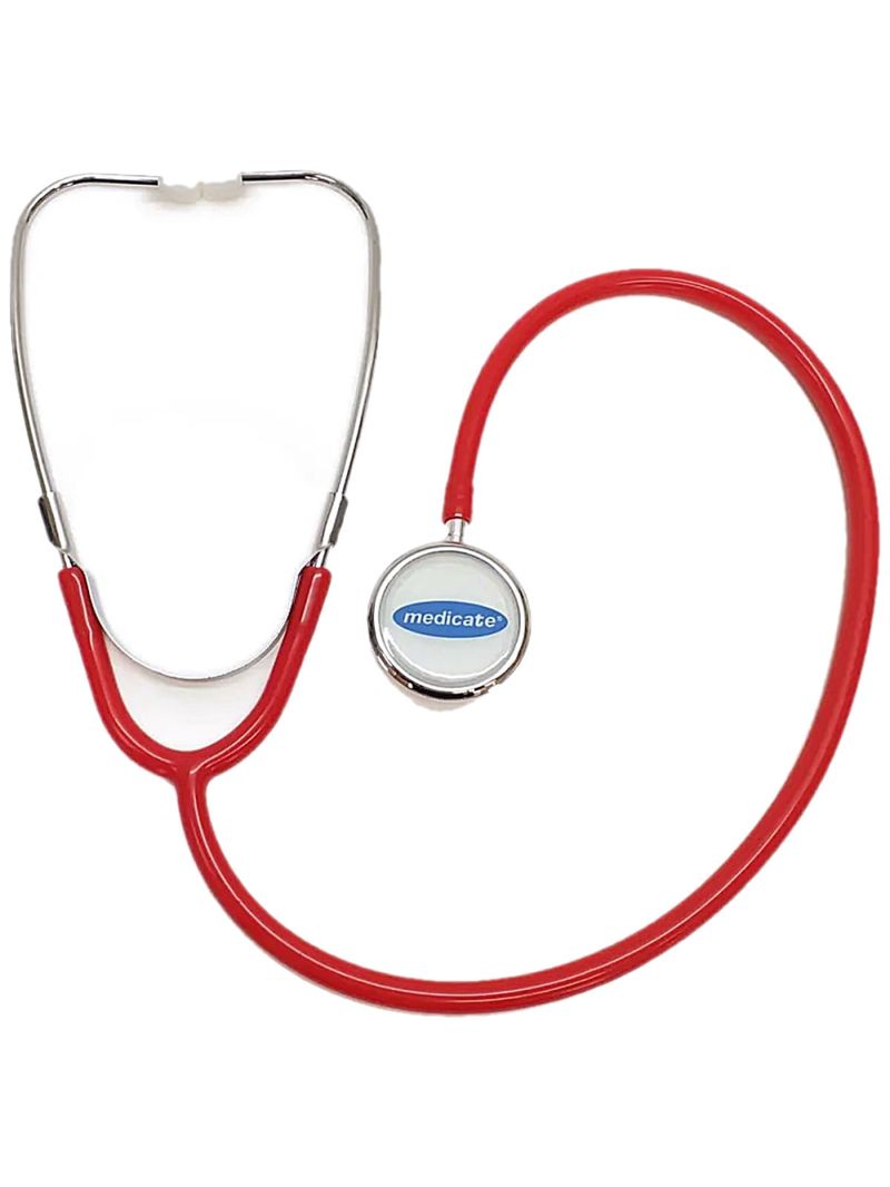 Estetoscópio Duplo Adulto MD-20 Medicate - Vermelho