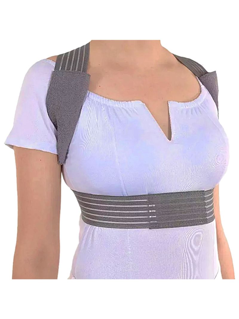 Corretor Postural Elástico Chantal Evolution - Cinza - Tamanho G