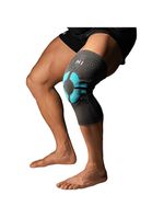 Joelheira Elástica N1 Pró Cinza com Azul - Tamanho M