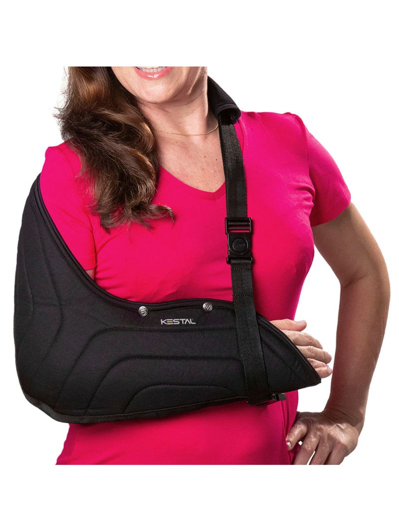 Tipoia Kestal Ortopédica Estofada Bilateral Preta Tam G - unidade