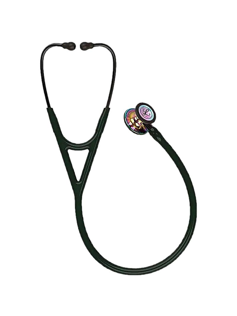 Estetoscópio Littmann Cardiology IV - Preto com Rainbow Alto Polimento e Conector Preto 6240
