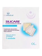 Curativo Silicone Aderente Absorvente Silicare 10x10cm - unidade