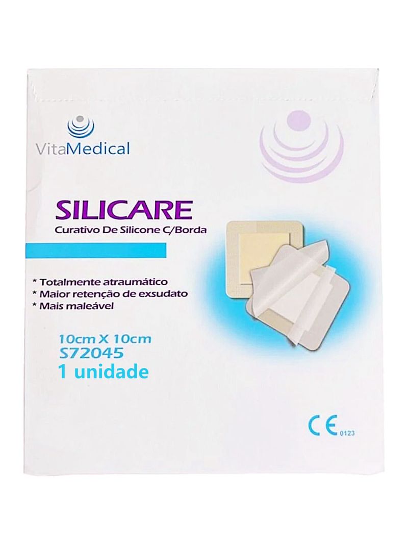 Curativo Silicone Aderente Absorvente Silicare 10x10cm - unidade