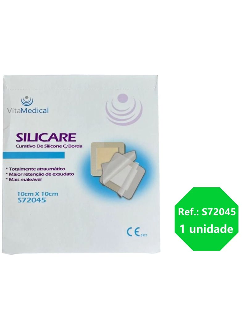 Curativo Silicone Aderente Absorvente Silicare 10x10cm - unidade