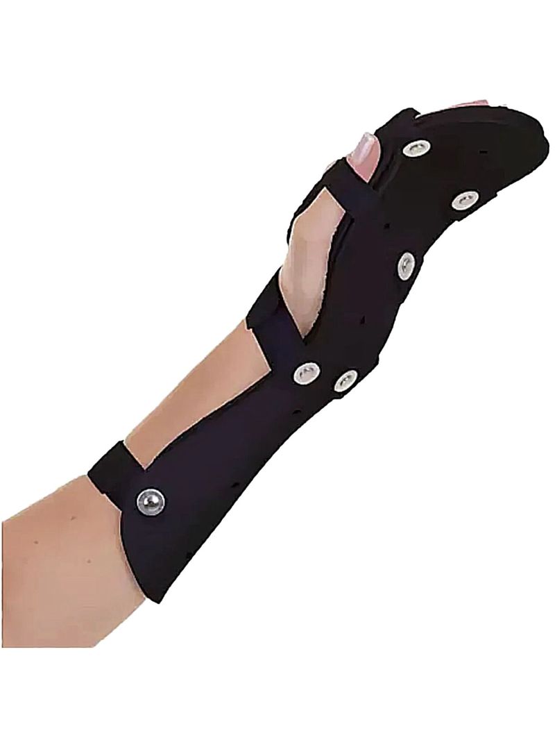 Tala Imobilizadora Punho Mãos Dedos Preta Esquerdo - unidade