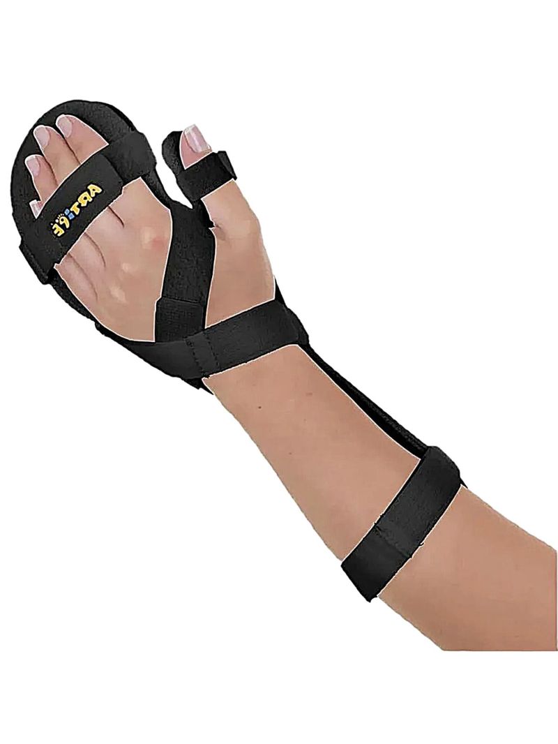 Tala Imobilizadora Punho Mãos Dedos Preta Esquerdo - unidade