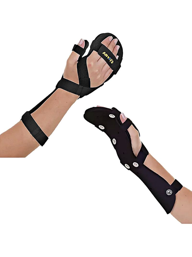 Tala Imobilizadora para Punho, Mãos e Dedos ArtiPé - Preto -  Lado Direito