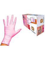 Luva Nitrílica Descartável Descarpack - Rosa - Tamanho PP - 100 Unidades