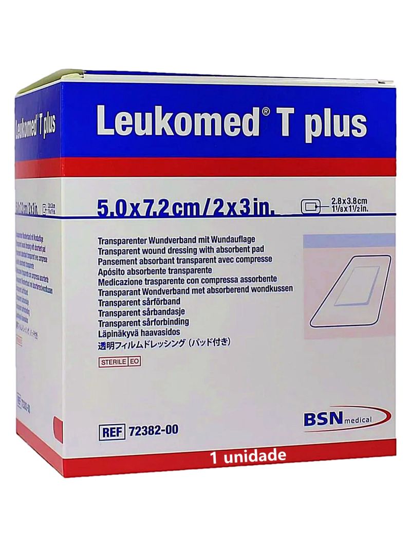 Curativo Filme Transparente Leukomed TPlus 5x72cm - unidade