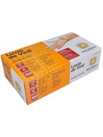 Luva de Vinil Transparente Descarpack - Com Pó - G - Caixa com 100 luvas