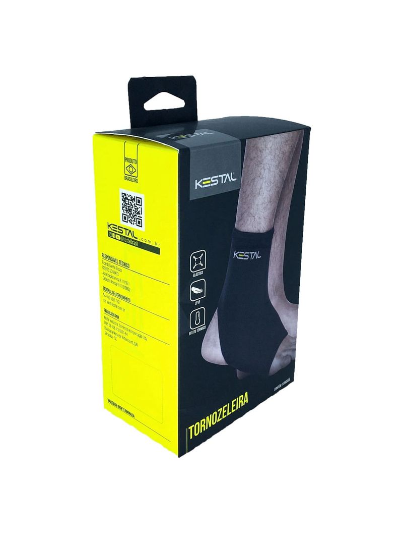 Tornozeleira Kestal KSN008 Longa Preta Tam M - unidade