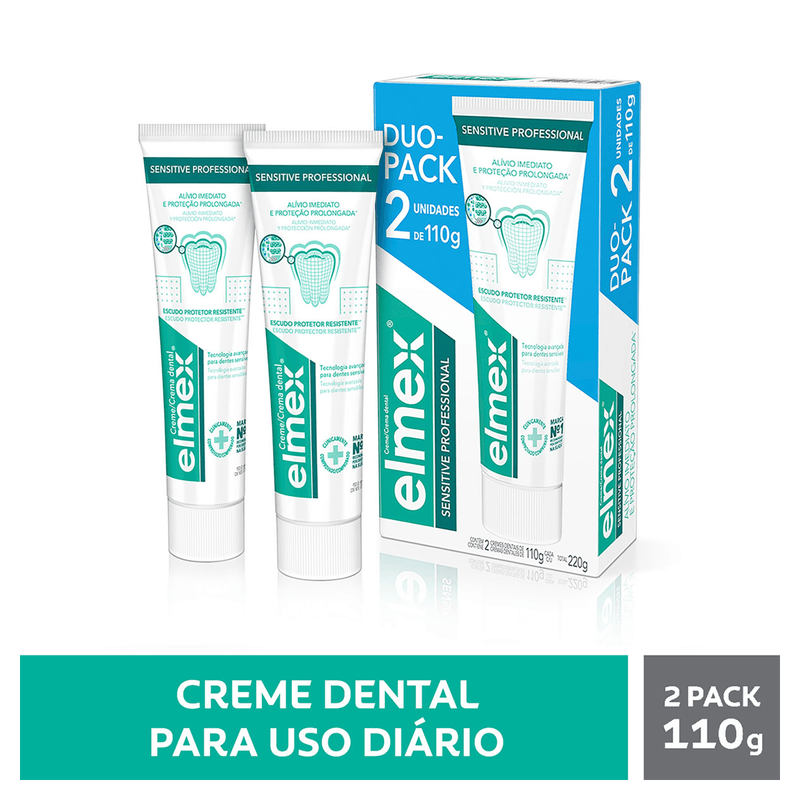Creme Dental  Elmex Sensitive Professional Duo Pack 2 unidades - 110g cada