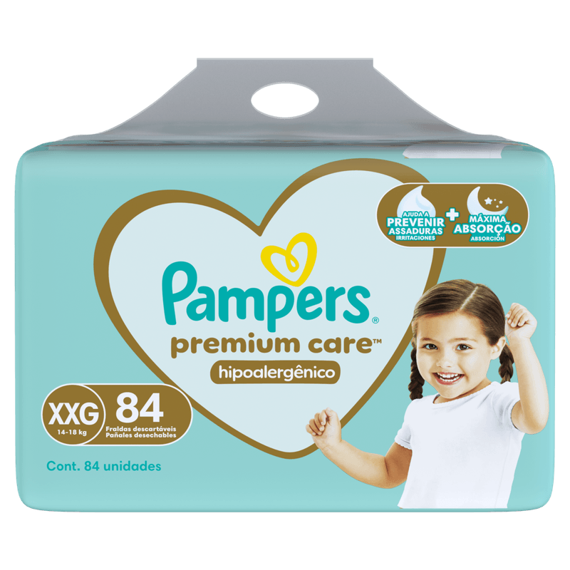 Fralda Pampers Premium Care XXG - 84 Unidades