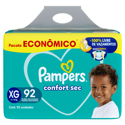Fralda Infantil Confort Sec M Pampers 70 Unidades - Drogaria Rosário