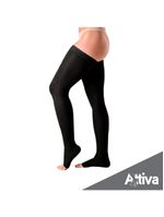 Meia Coxa 7/8 Attiva Alta Compressao 20-30 Fem Aberta Preta Tamanho P Cor PRETA