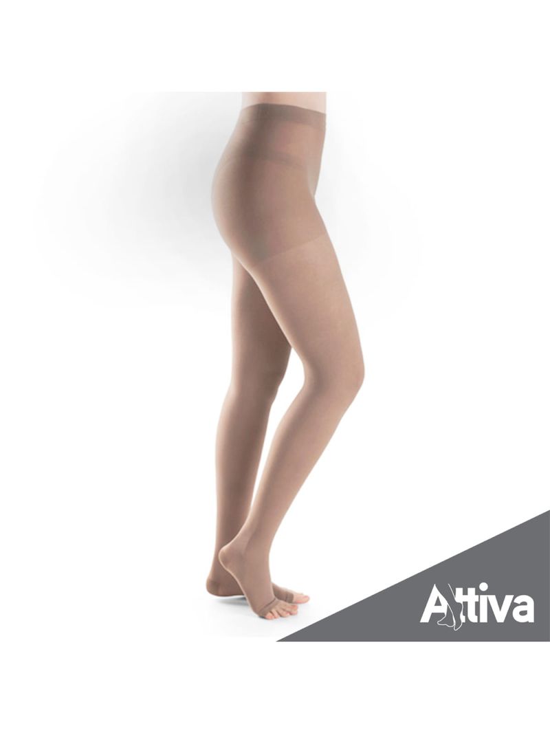 Meia Calca Attiva Media Compressao 18-21 Fem Aberta Natural Tamanho G Cor NATURAL