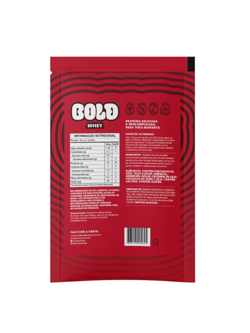 Whey Chocolate ao Leite Bold 30g