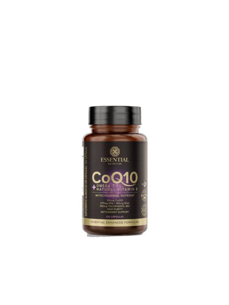 CoQ10 + Ômega 3TG + Natural Vitamin E Essential Nutrition 120caps