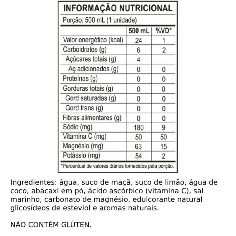 Jungle Low Carb Abacaxi e Hortelã Plant Power 500ml