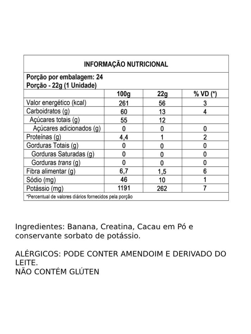 Bananada Mais Creatina Power Fiber 22G